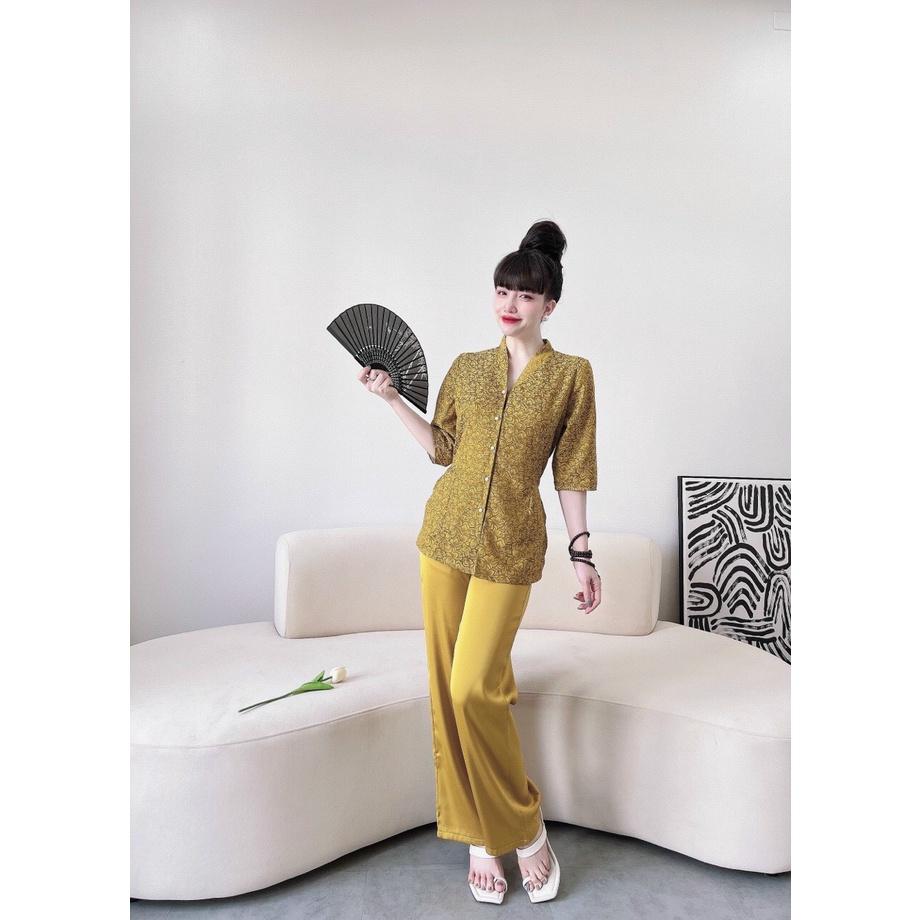 BỘ LAM LỤA GẤM
