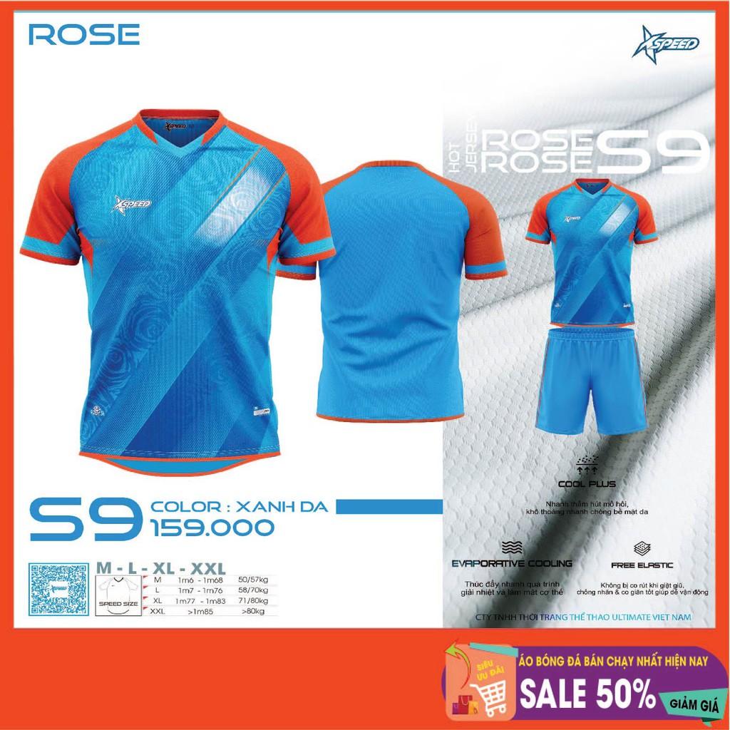 Bộ quần/áo thể thao, Bộ áo bóng đá không logo Speed S9 sẵn kho, giá tốt chất vải mềm mát mịn, thấm hút mồ hôi