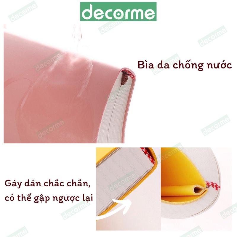 Sổ tay bìa da, sổ ghi chép A5 300 trang giấy caro, sổ note kế hoạch sang trọng Decorme