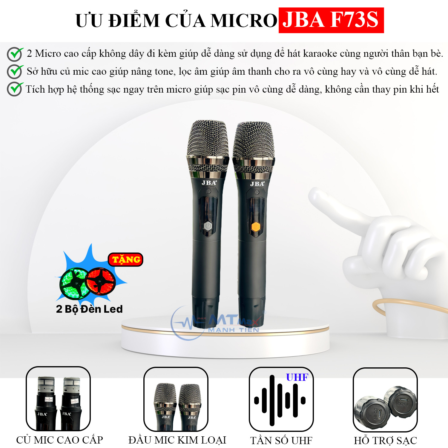 Loa Karaoke Màn Hình JBA F73S - Công Suất Lớn 300W Màn Hình Amoled Mượt Mà Bass Siêu Trầm 40Cm Âm Thanh Mạnh Mẽ Uy Lực Đi Kèm Cặp Micro Không Cao Cấp Bảo Hành 12 Tháng Tặng Kèm Bộ Đèn Led 5m Hàng chính hãng