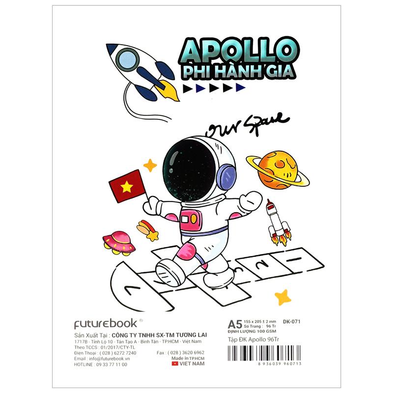 Tập Học Sinh Apollo A5 - 4 Ô Ly - 96 Trang 100gsm - futurebook DK071 (Mẫu Màu Giao Ngẫu Nhiên)