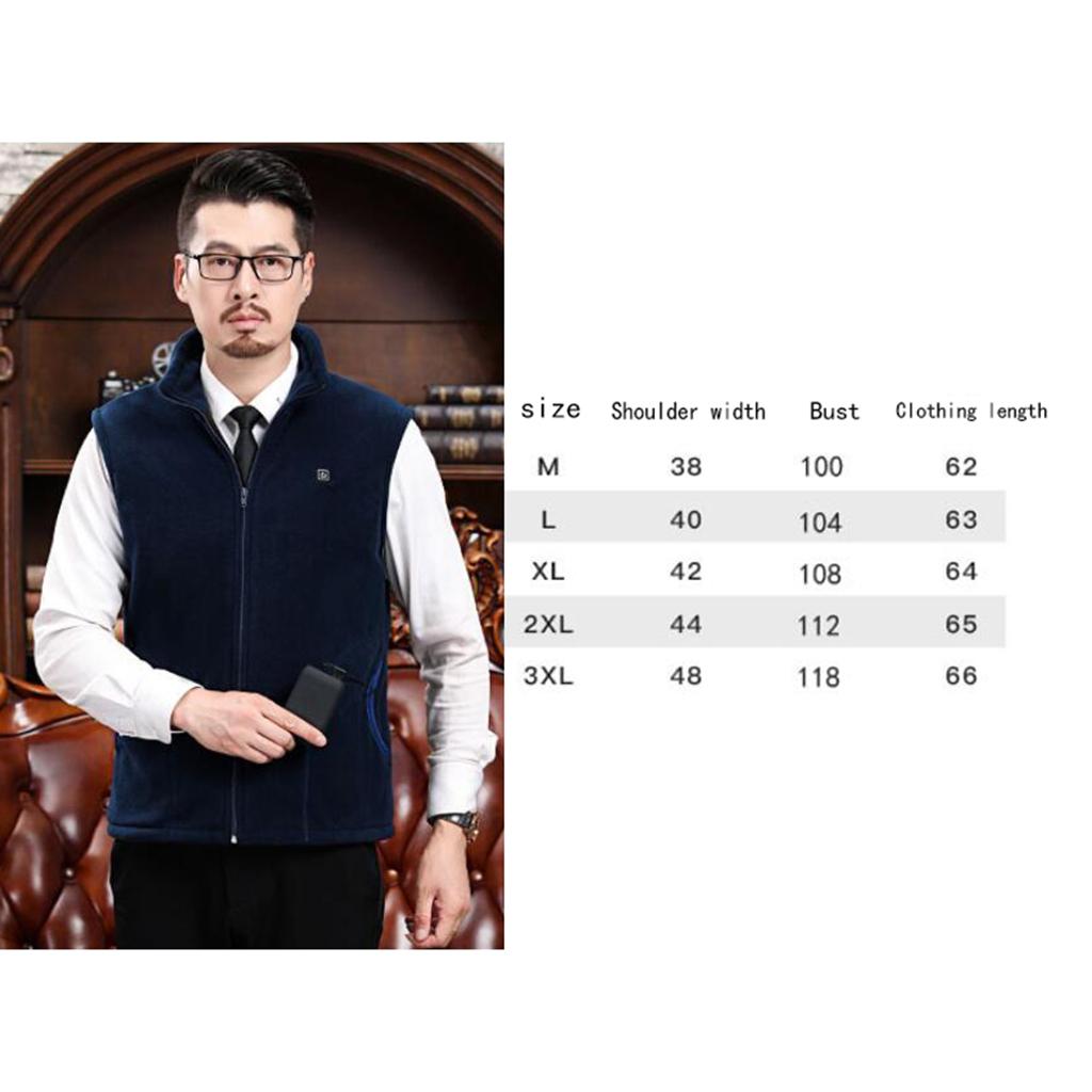 USB Heated Vest Winter Warm Washable Heating Vest Jacket For Hiking Travel