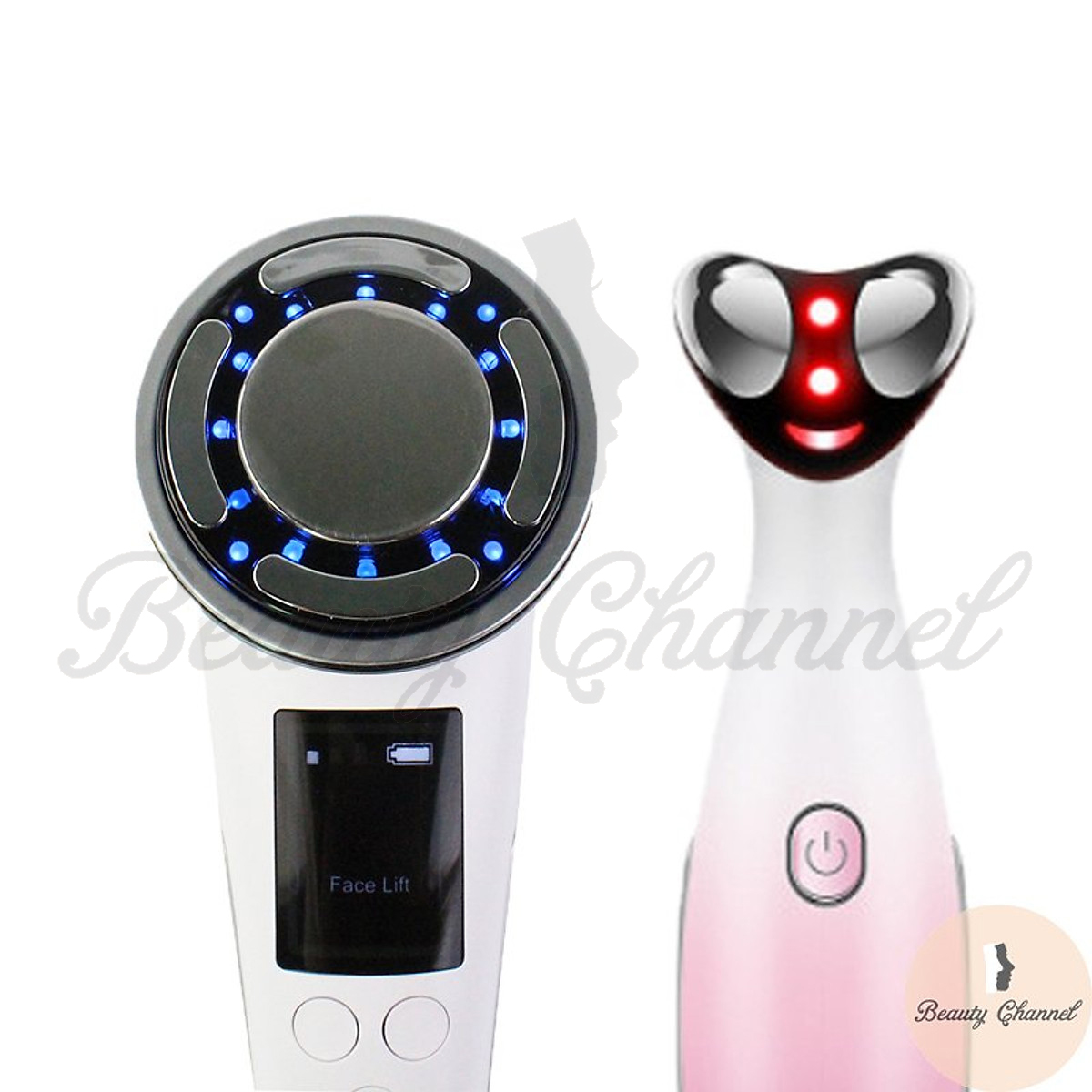 Máy Massage Mặt Làm Đẹp Da 5 in 1 – Photon Nóng Lạnh – EMS Nâng Cơ – Xung Điện Massage Giúp Rửa Sạch Da Mặt, Tăng Cường Hấp Thụ &amp; Khóa Giữ Chất Dưỡng Săn Chắc Làn Da Kèm Máy Massage Mắt RF Loại Bỏ Nếp Nhăn Quầng Thâm. Hàng Chính Hãng