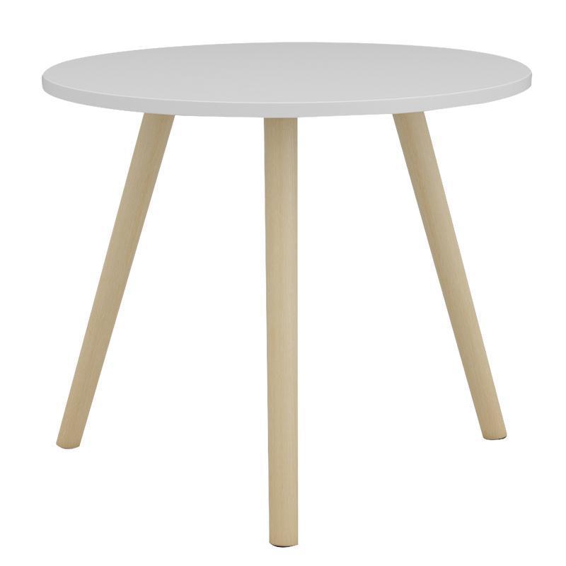Bàn trà tròn trắng ngồi bệt, Bàn cao sofa GU DECOR - Kích thước 30cm và 50cm