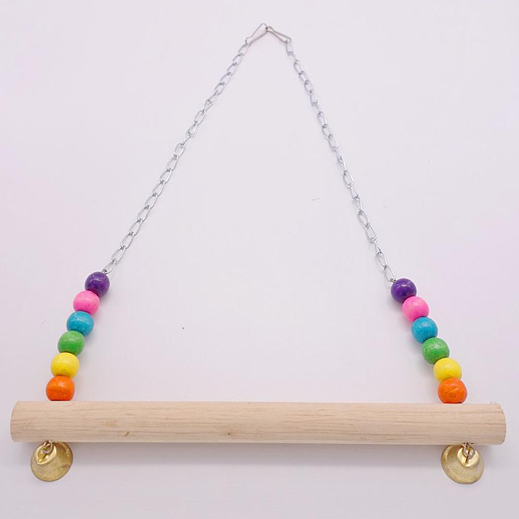 Pet Chicken Swing Toys Wooden Birds Stand Perch Parrot Chew Toys for Hens Large Bird Parrot Macaw Training