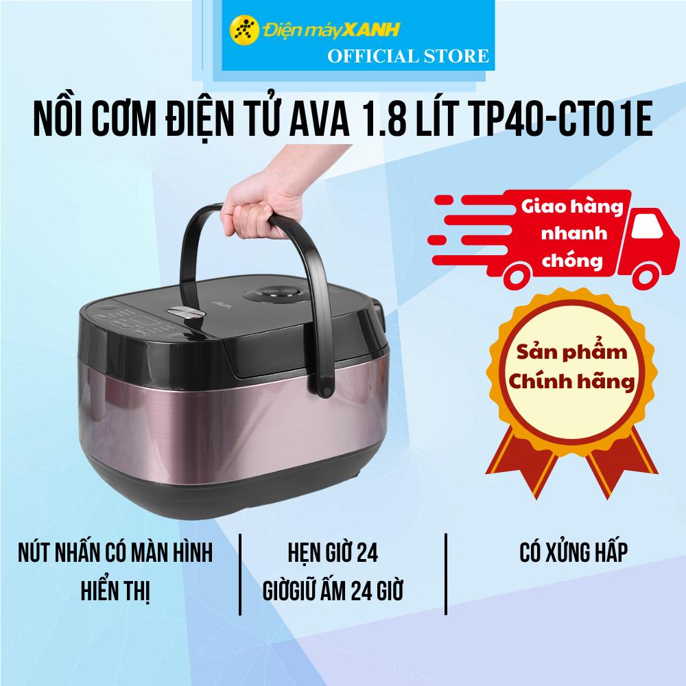 Nồi cơm điện tử AVA 1.8 lít TP40-CT01E - Hàng Chính Hãng