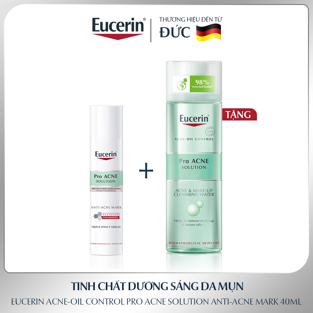 Tinh chất giảm thâm mụn & dưỡng sáng Eucerin Pro Acne Triple Effect Serum 40ml