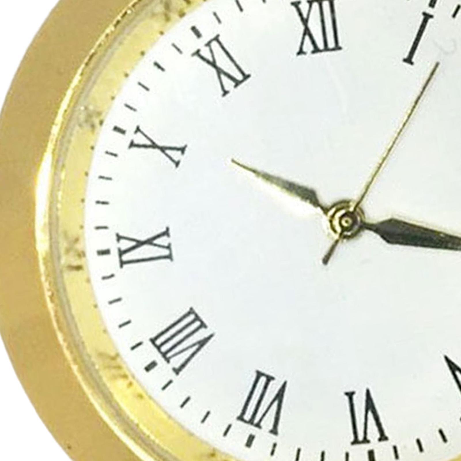 Classic Clock Insert Easy to Read Clock Face DIY Mini Clock for Desk Office