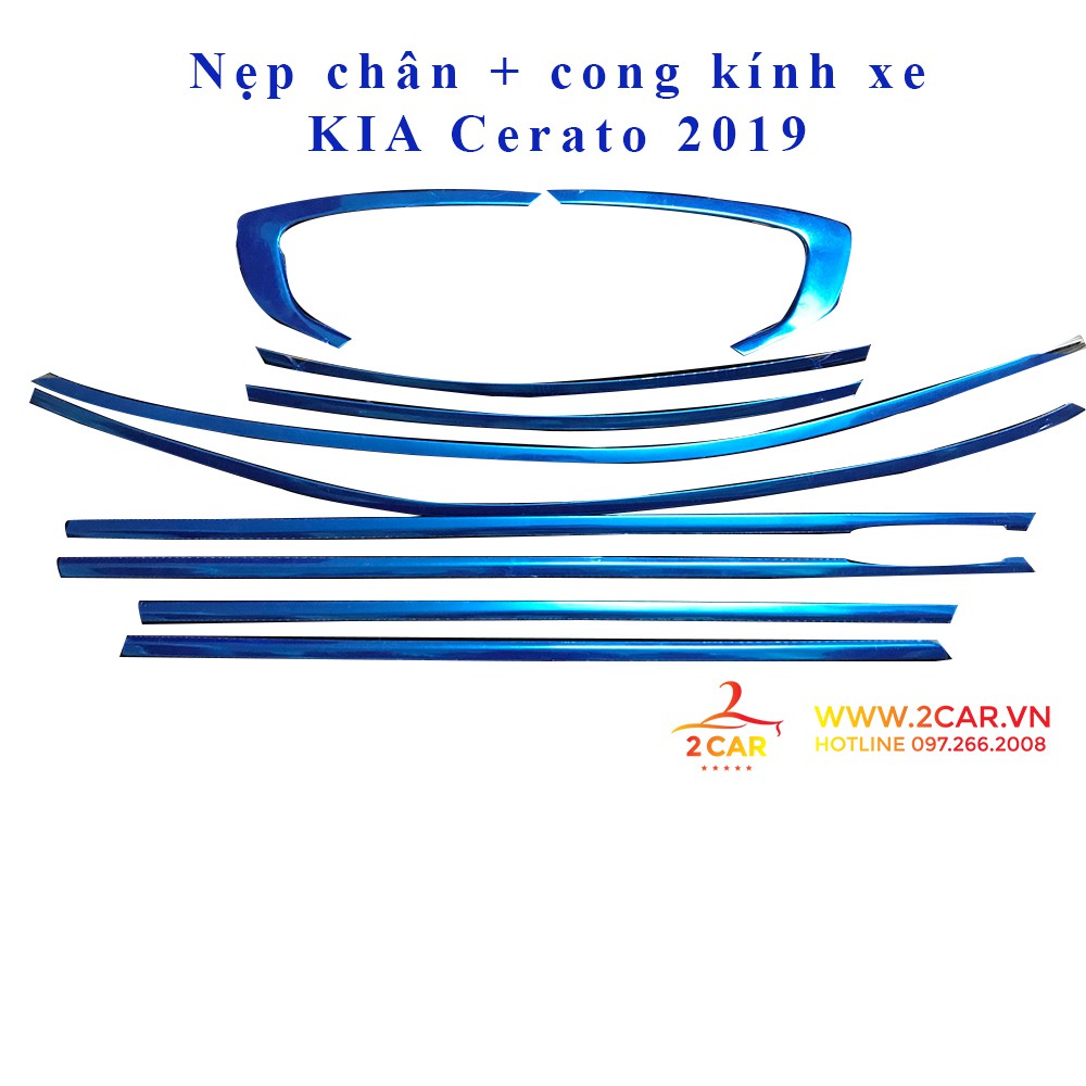 Nẹp viền chân kính và viền cong kính KIA Cerato 2019-2021