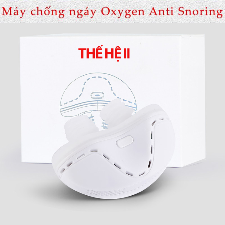 Máy Chống Ngáy Ngủ - Dụng Cụ Chống Ngủ Ngáy Thế Hệ 2 Cho Nam Nữ Lọc Khí 2 In 1 Tặng Kèm Dây Silicone Cố Định