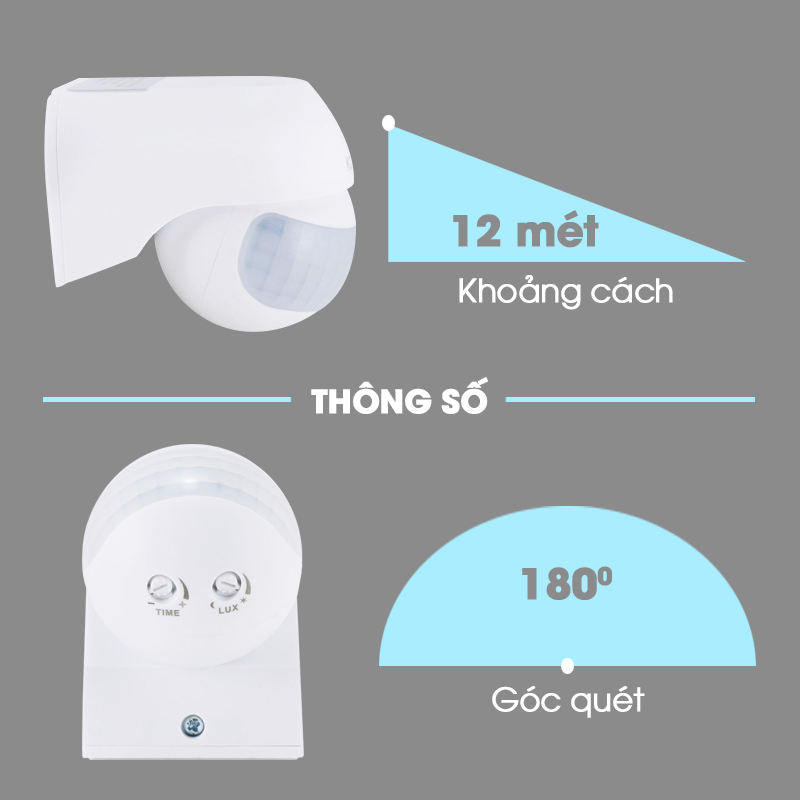 Bật đèn tự động gắn tường KONO KN-S15B
