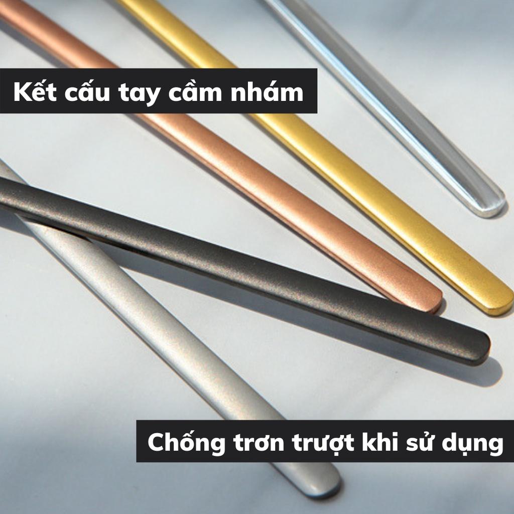 Thìa inox pha tra dụng cụ pha chế cà phê mạ vàng muỗng cafe thiết kế sang trọng cán dài 13 - 15 - 17cm