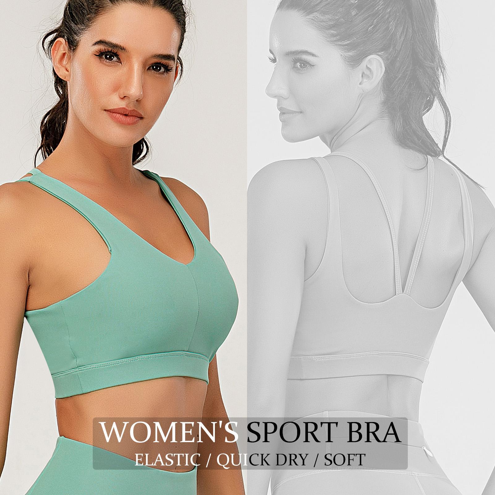 Áo ngực dạng Crop-Top thể thao nữ tâp yoga, thể thao Nhanh khô có mút đẩy ngực Chống sốc