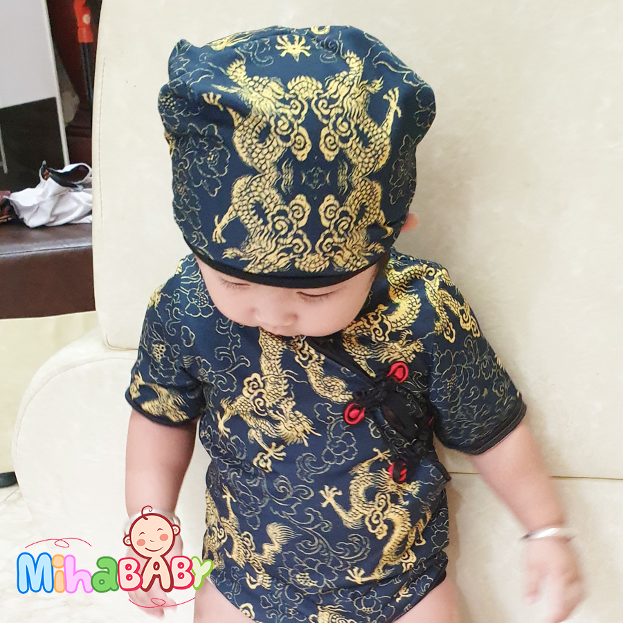 Bộ Bodysuit Tết cho bé hình Rồng Kèm Nón Và Vớ - Mihababy - TET_RONG