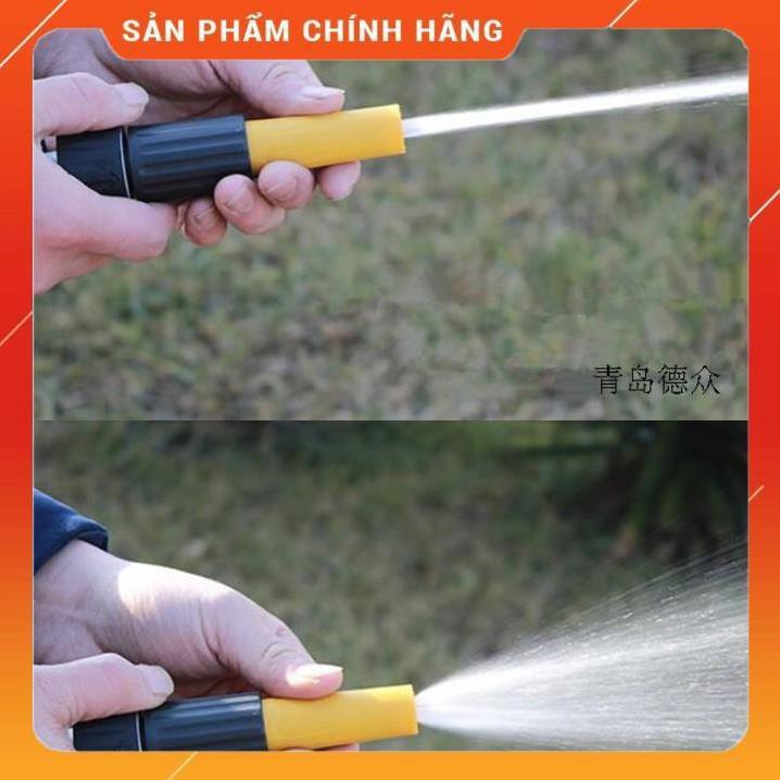 ️️ Bộ dây vòi xịt nước rửa xe, tưới cây , tăng áp 3 lần, loại 20m 206622-5 cút sập,nối nhựa đen+ đai