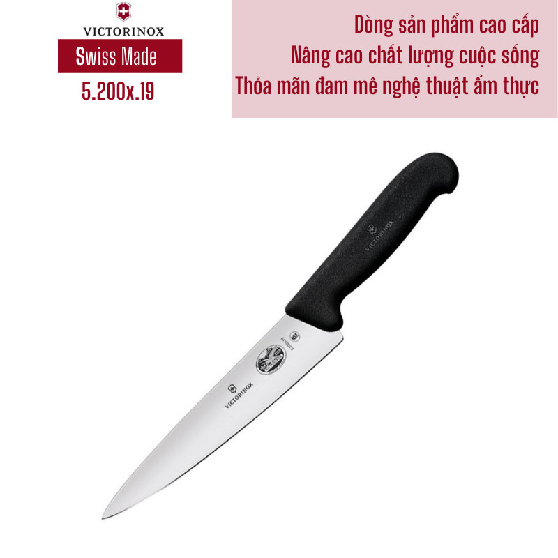 Dao Thái Chuyên Dụng VICTORINOX Fibrox Lưỡi Không Gỉ 19cm