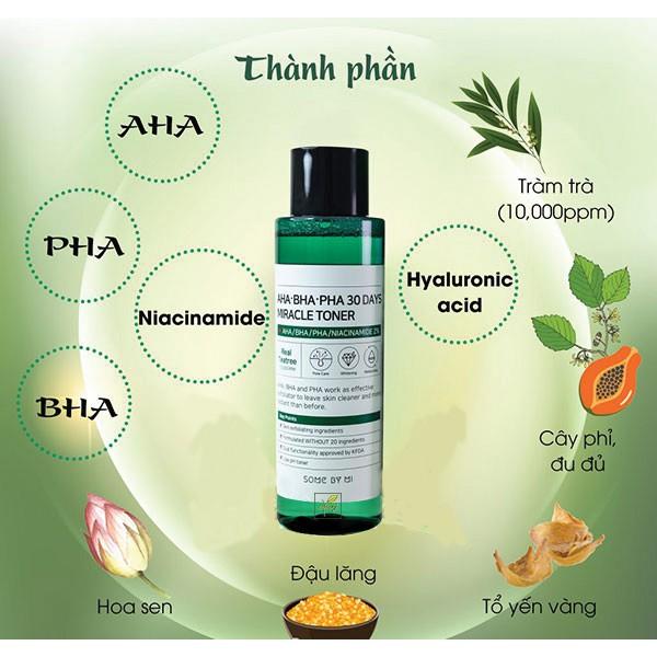 Nước hoa hồng Some By Mi AHA-BHA-PHA 30 Days Miracle Toner Some By Mi AHA