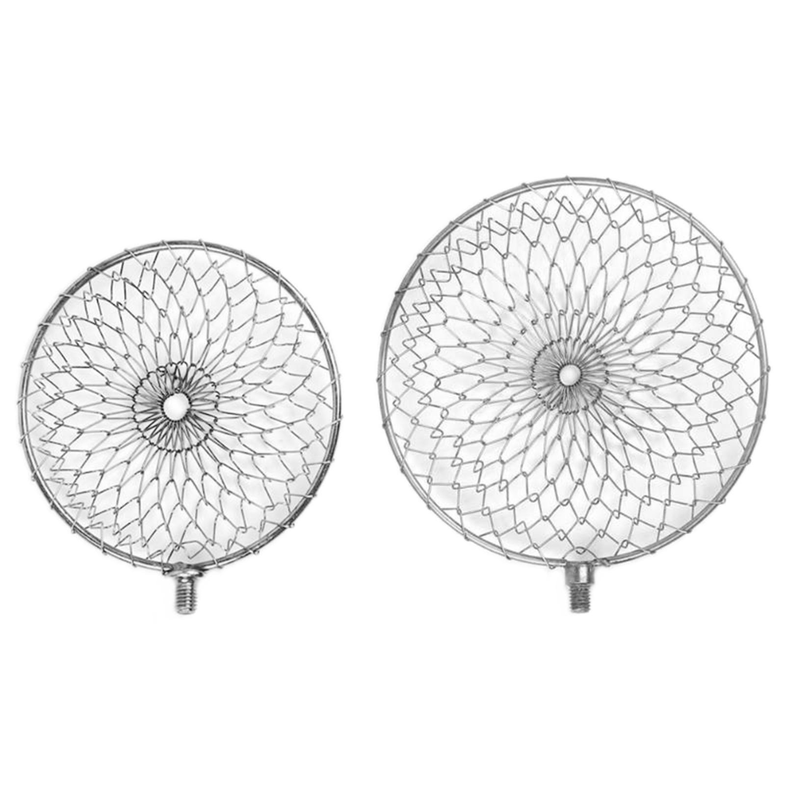 Stainless Steel/Iron Round Frame Fishing Landing Net Head 10/13cm fit Universal Pole Handle Carp Coarse Sea Fishing Tackle Accessories