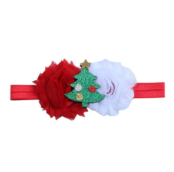 Băng Đô Turban nơ cho bé hoa tiết Giáng Sinh Ông Già Noen