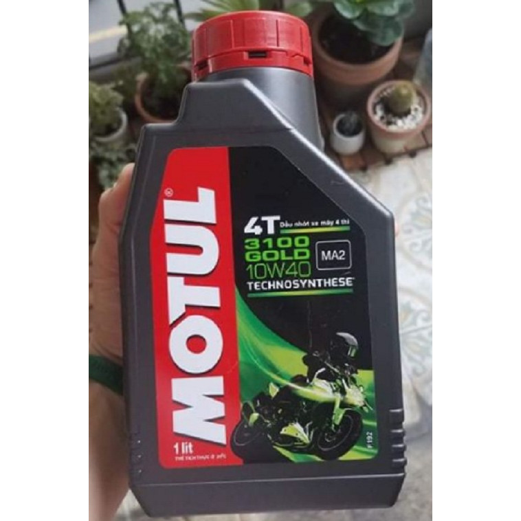 Dầu nhớt xe máy 4 thì motul 3100 gold 10W40 MA2 ( xe số ) 1 lít