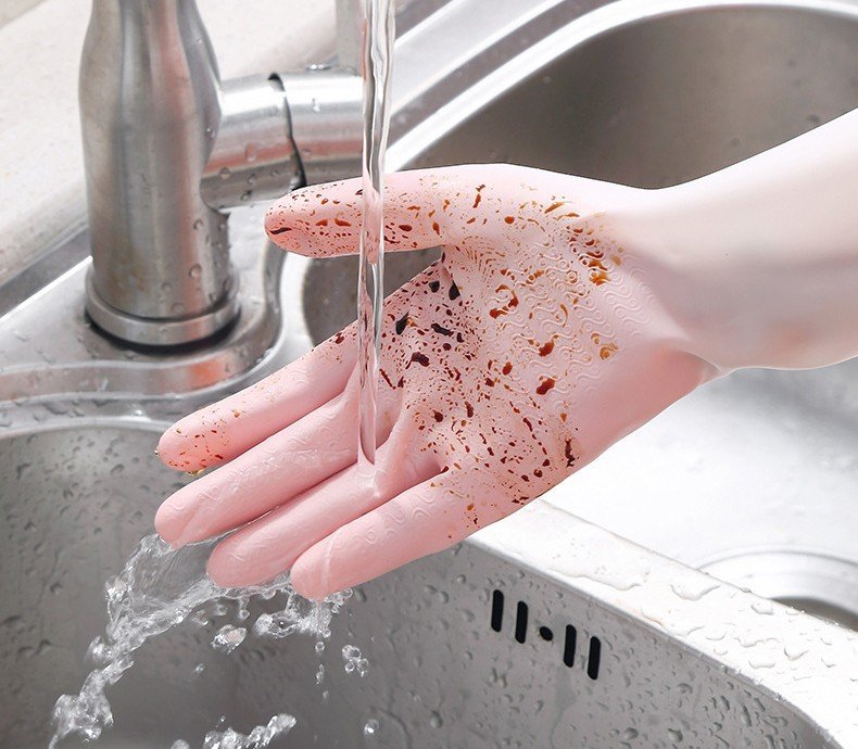 Đôi Găng Tay Cao Su 2 Màu Siêu Dai