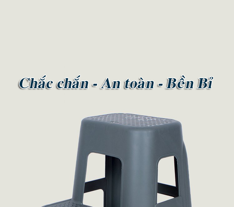 Ghế nhựa ABS hai bậc siêu chất 55cm x 61cm chịu tải trọng 250kg | Ghế Chăm Sóc Xe