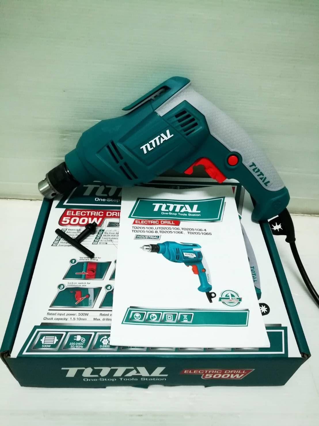 MÁY KHOAN ĐIỆN 500W 10MM TOTAL TD205106E - HÀNG CHÍNH HÃNG