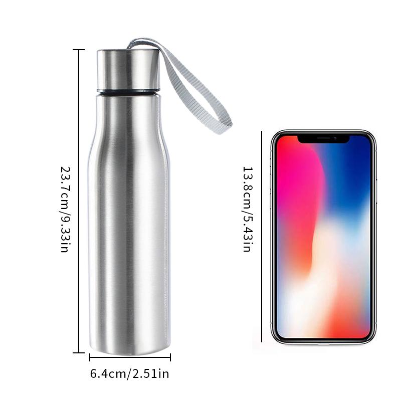 Xe Đạp Thể Thao Thép Không Gỉ Nước Uống Chống Rò Rỉ Nước Di Động Bình Có Tay Cầm Dây Trẻ Em Học 1000Ml