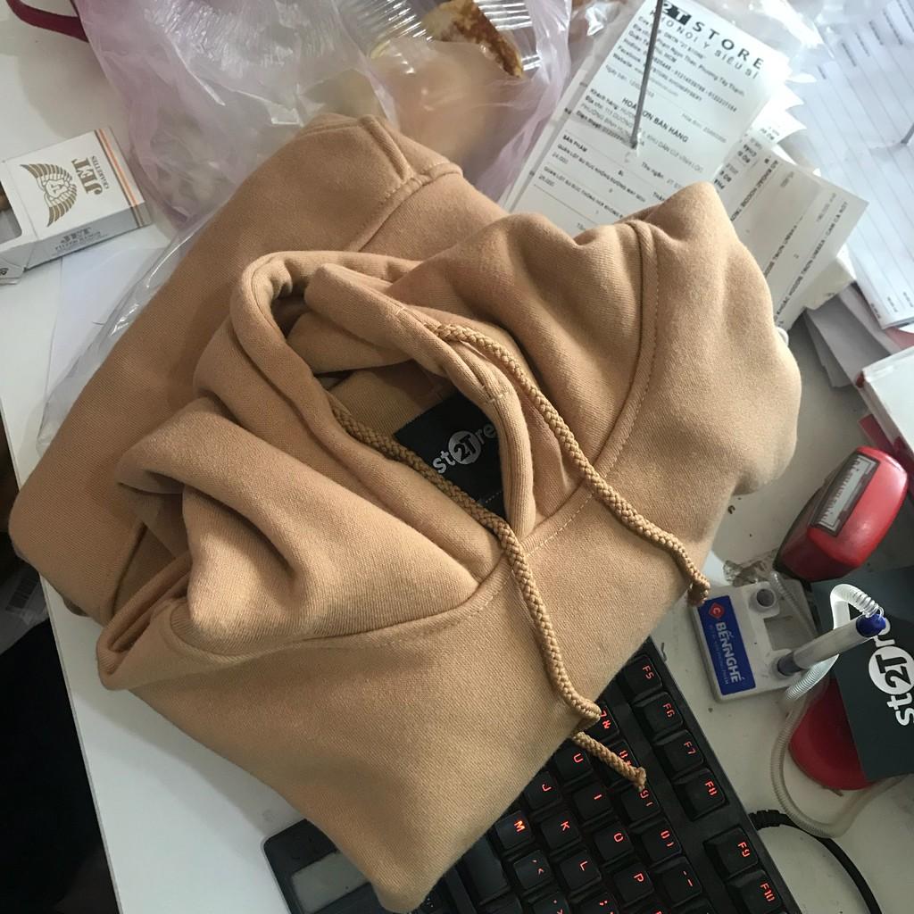 Áo hoodie unisex 2T Store H18 màu kem tan cafe