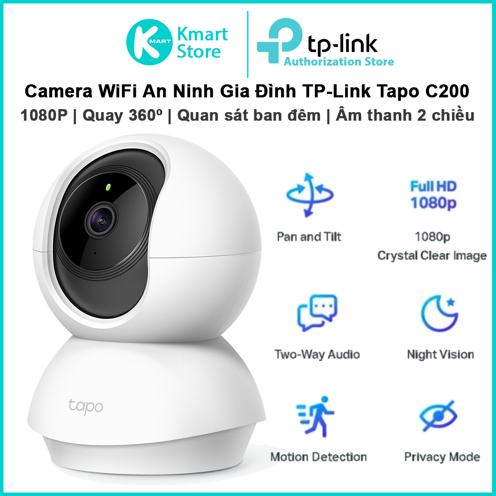 Camera IP Wifi TP-Link Tapo C200 Full HD 1080P Giám sát An Ninh - Hàng Chính Hãng