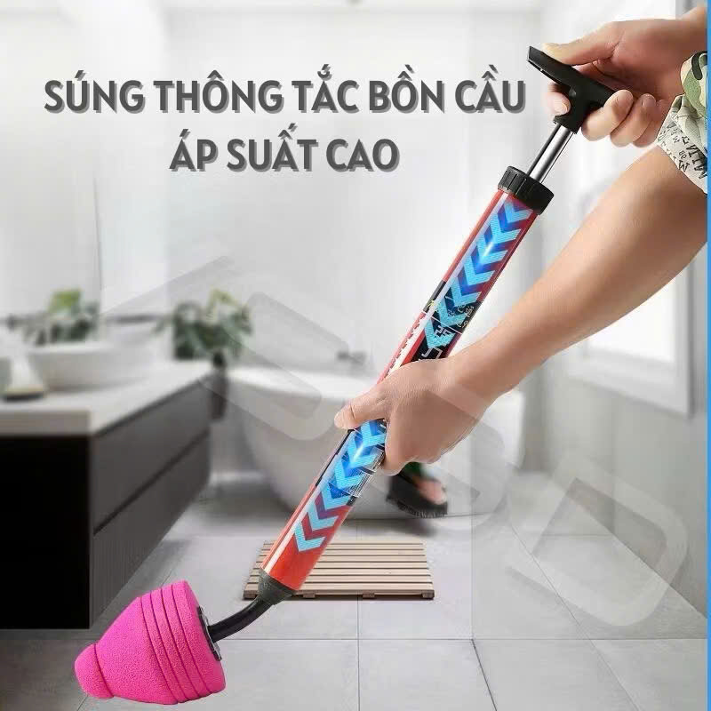 Cây Bơm Thụt Thông Tắc Bồn Cầu, Súng Thông Tắc Tiện Dụng Nâng Cấp - HÀNG CHÍNH HÃNG MINIIN