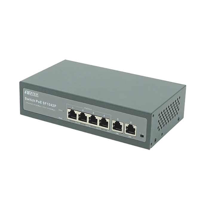 Switch Aptek SF1042P 4 port PoE - Hàng Chính Hãng