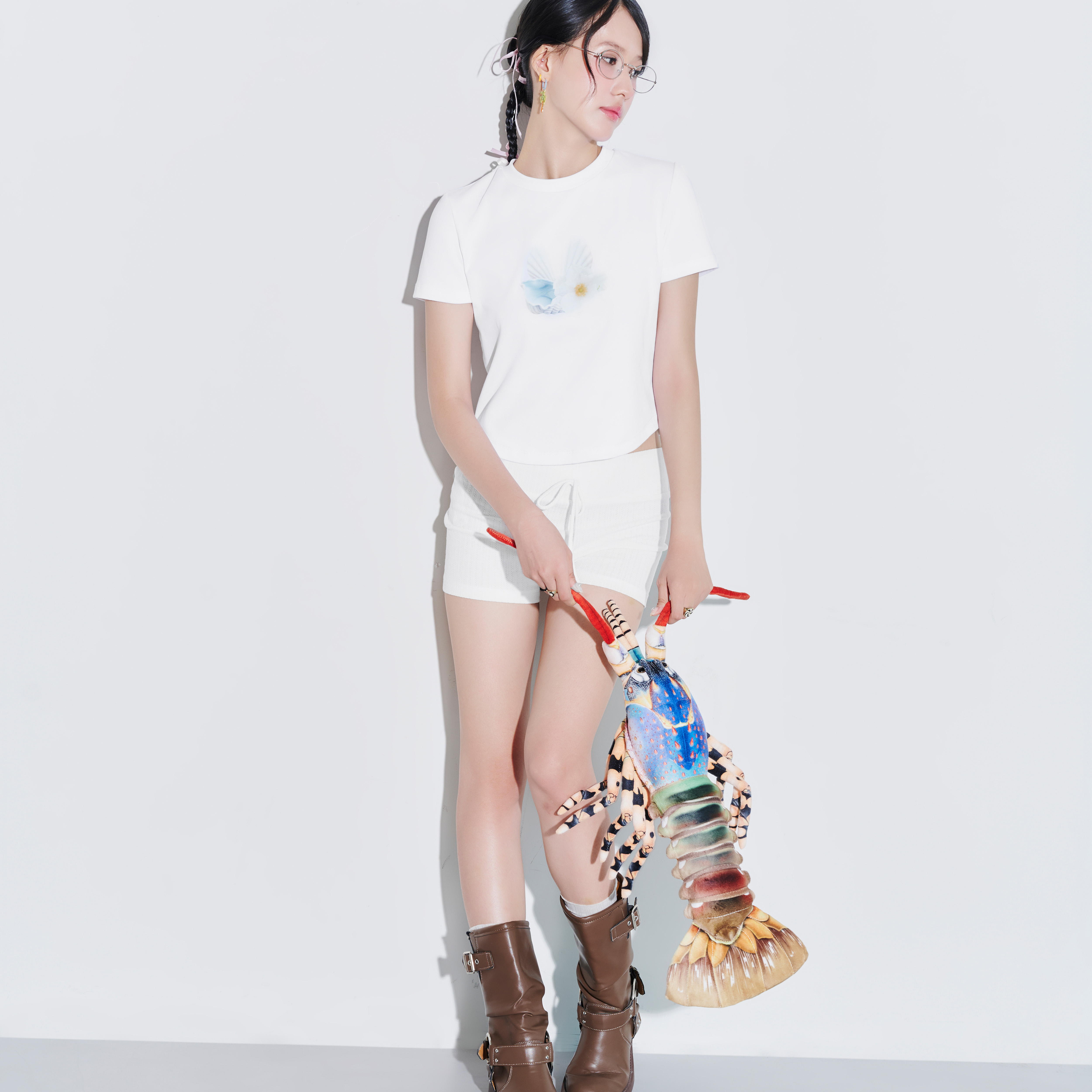 DOTTIE - Quần thun ôm - Trắng - Q0358