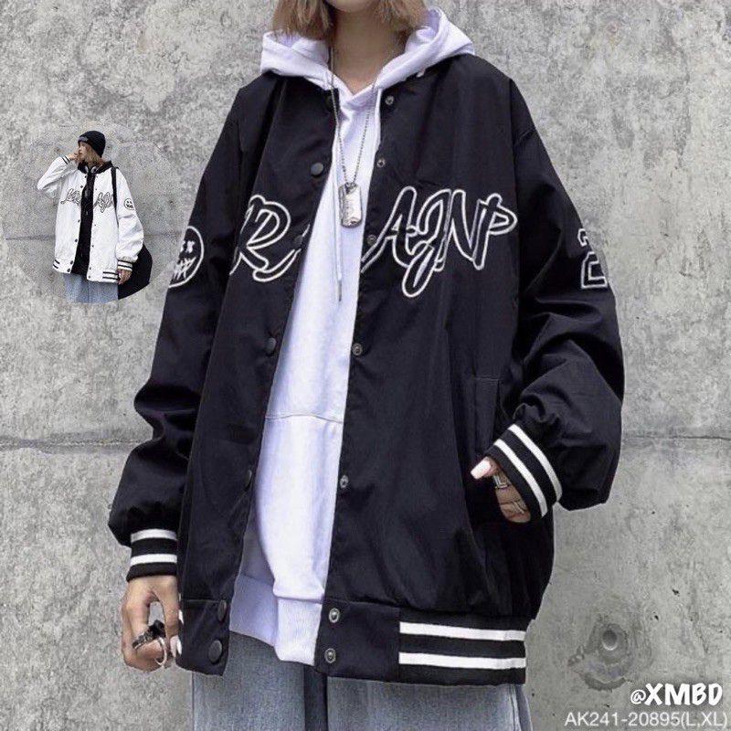 Hình ảnh Áo khoác bomber dù unisex form rộng 2 lớp 28 nam nữ Unisex