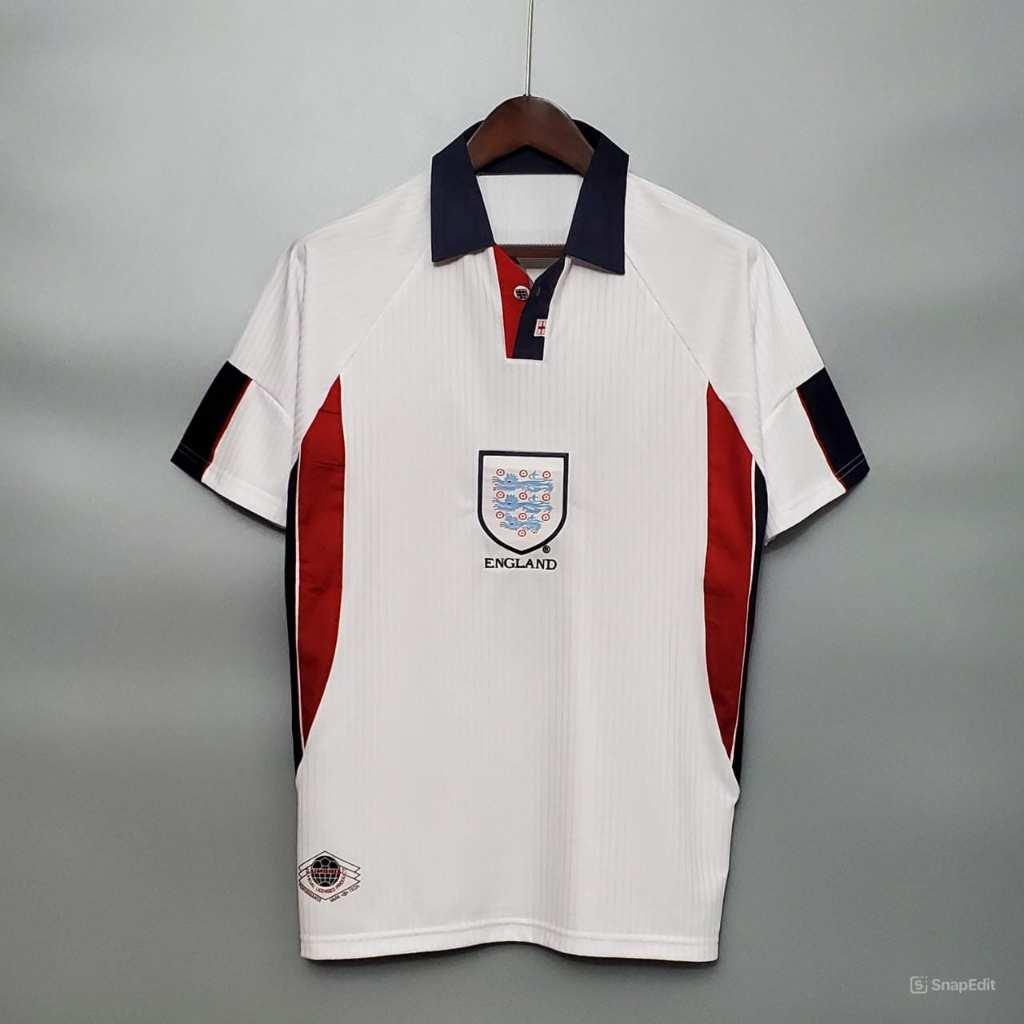 Áo Bóng Đá Retro Tuyển Anh 1998 - Sân Nhà bản cao cấp vải Cotton Polyester