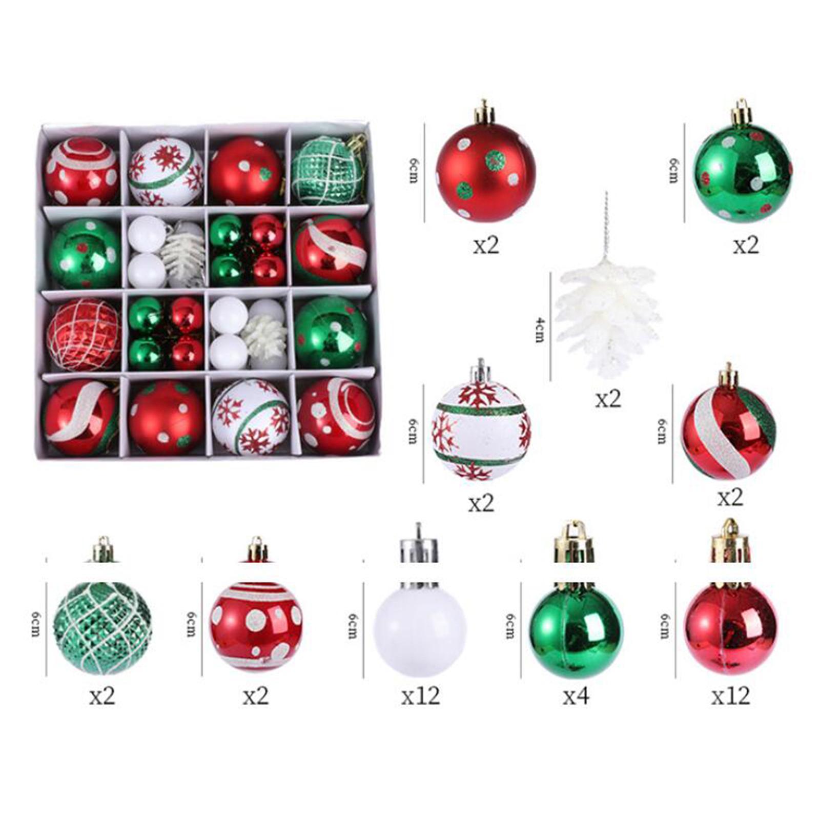 184x Christmas Balls Ornaments Decoration for Home Holiday Wedding
