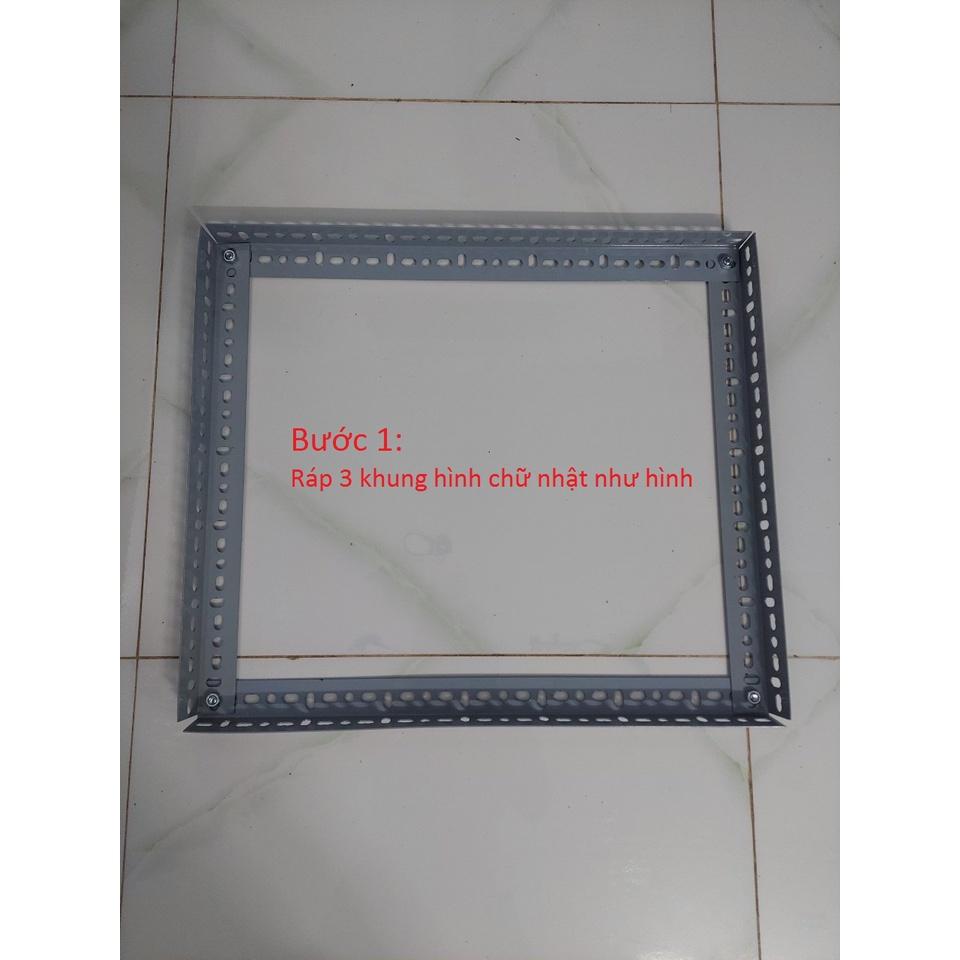 Kệ trồng rau 2 chậu .3 châu ,phù hợp với khay cao nhiều kích thước