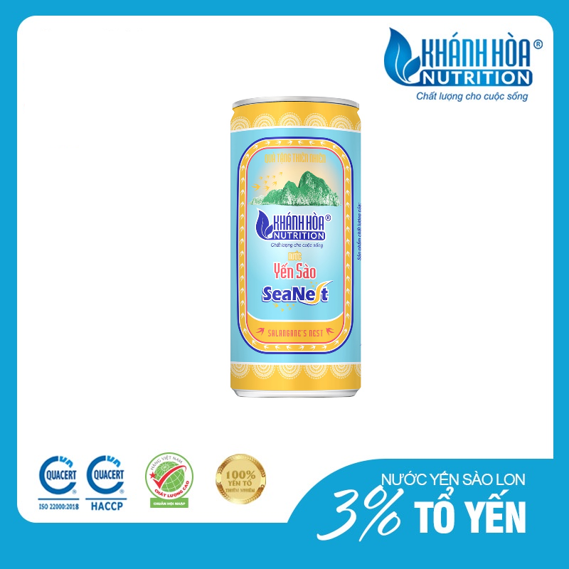 Lốc Nước Yến Sào Cao Cấp 3% - Khánh Hòa Nutrition - Lốc 6 Lon x  ML