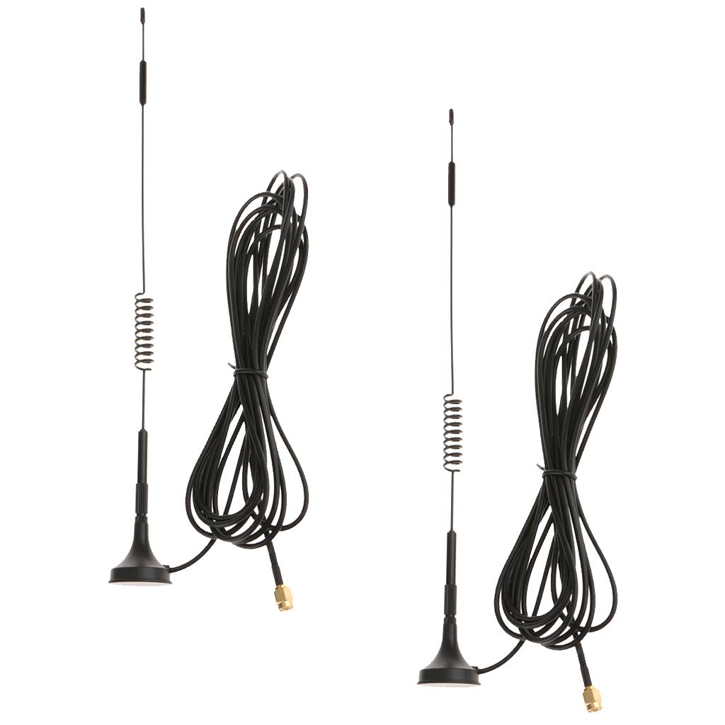 2Piece 12dBi 4G Antenna SMA Male Modem Router Splitter Cable 70-2700 Mhz