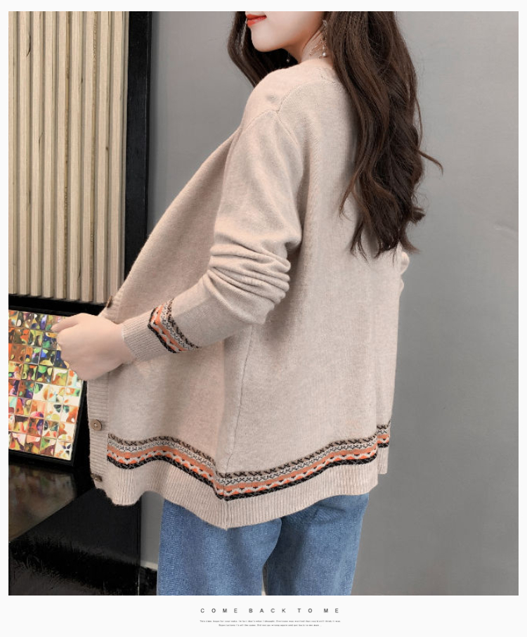 Áo khoác Cardigan len nữ họa tiết trẻ trung đủ size Đũi Việt DV36