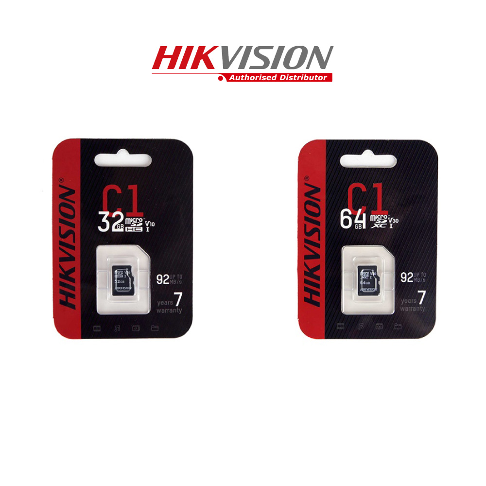 Thẻ Nhớ MicroSD HIKVISION Chuyên Dùng Camera, Tùy Chọn Dung Lượng 32GB/64GB Tốc Độ Đọc Class 10 (92MB/s) - Hàng Chính Hãng