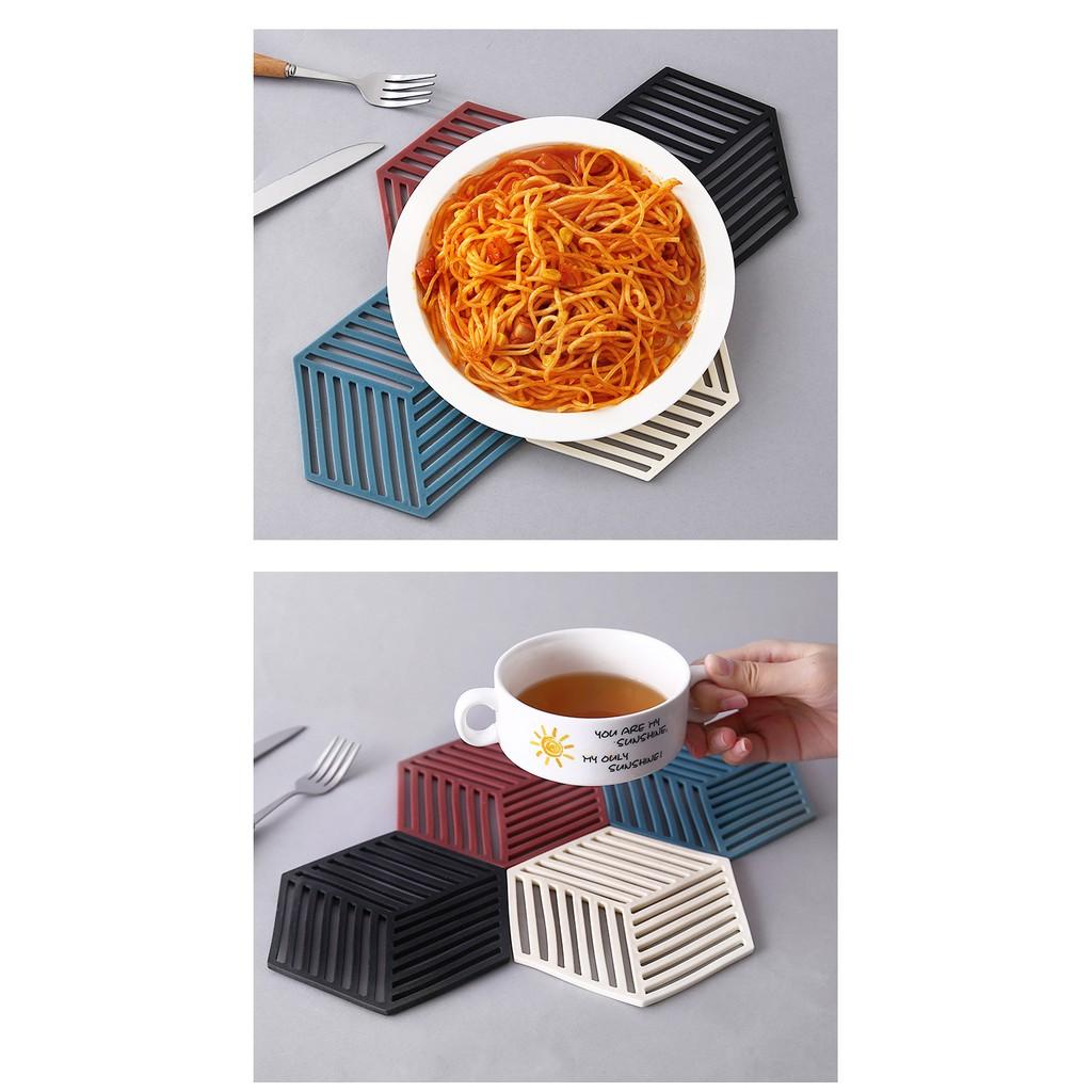Miếng Đế Lót Nồi, Ly Để Bàn Ăn, Bếp Cách Nhiệt Bằng Silicone Phong Cách Châu Âu