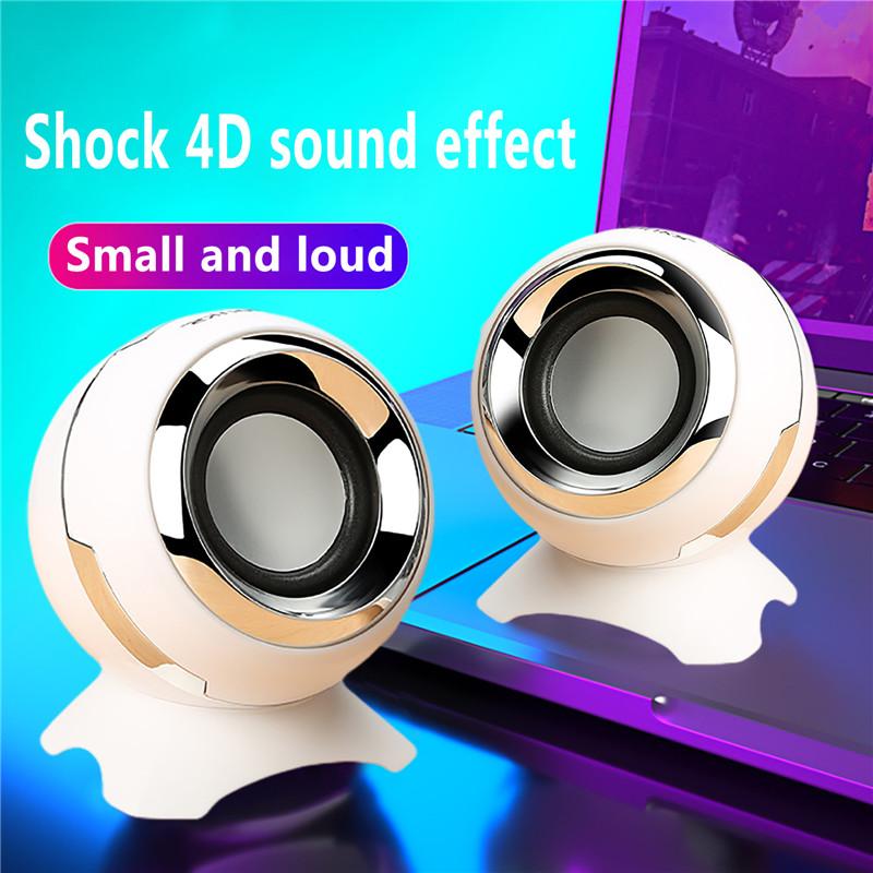 Loa PC Chơi Game Mini, Âm Thanh Nổi Máy Tính Để Bàn 2.0 Kênh Âm Thanh Nổi, Kích Thước Nhỏ Gọn Có Thể Điều Chỉnh Âm Thanh Bluetooth Color: D