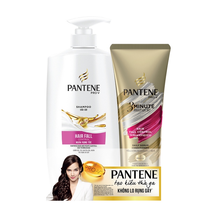 Bộ Đôi Pantene Ngăn Rụng Tóc Dầu Gội 900ml + Kem Xả 150ml [Tặng 1 Hộp Khẩu Trang PhanoSafe Cao Cấp ]