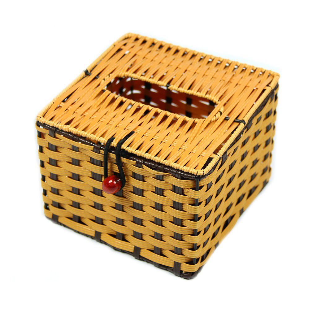Bộ 2 hộp đựng giấy ăn mây đan thủ công
