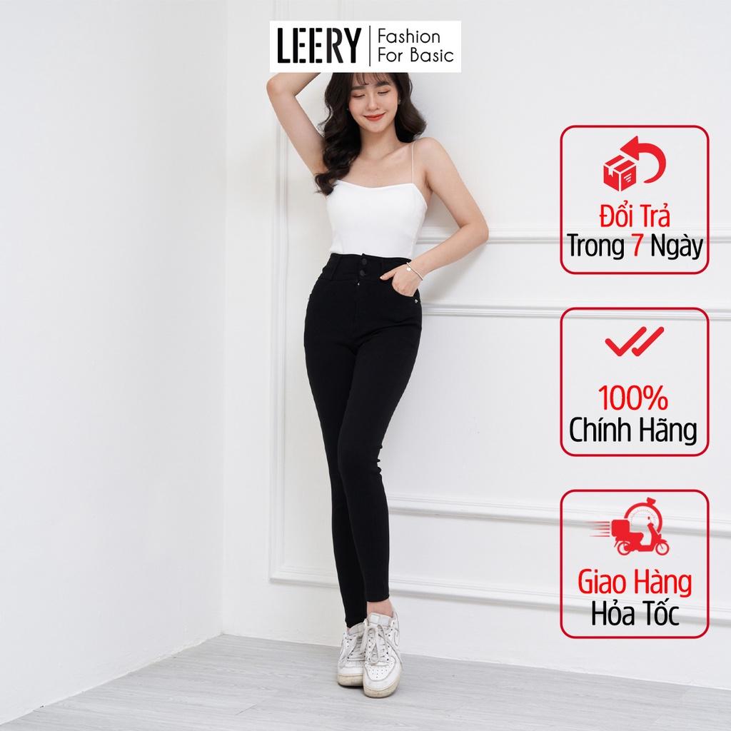 Quần skinny LEERY quần jean lưng cao nâng mông cao cấp chất jean mềm co giãn tốt dáng dài JEA-01