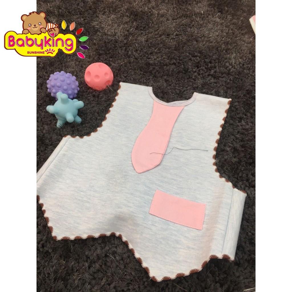 Yếm ăn chống nước cổ áo kiểu nam, nữ , chất liệu cotton 100% , thương hiệu Aiueo Nhật Bản
