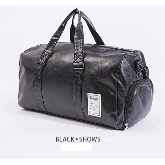 Túi trống da quai xách có ngăn để giày dép WOHLBEGE 57x27x28cm