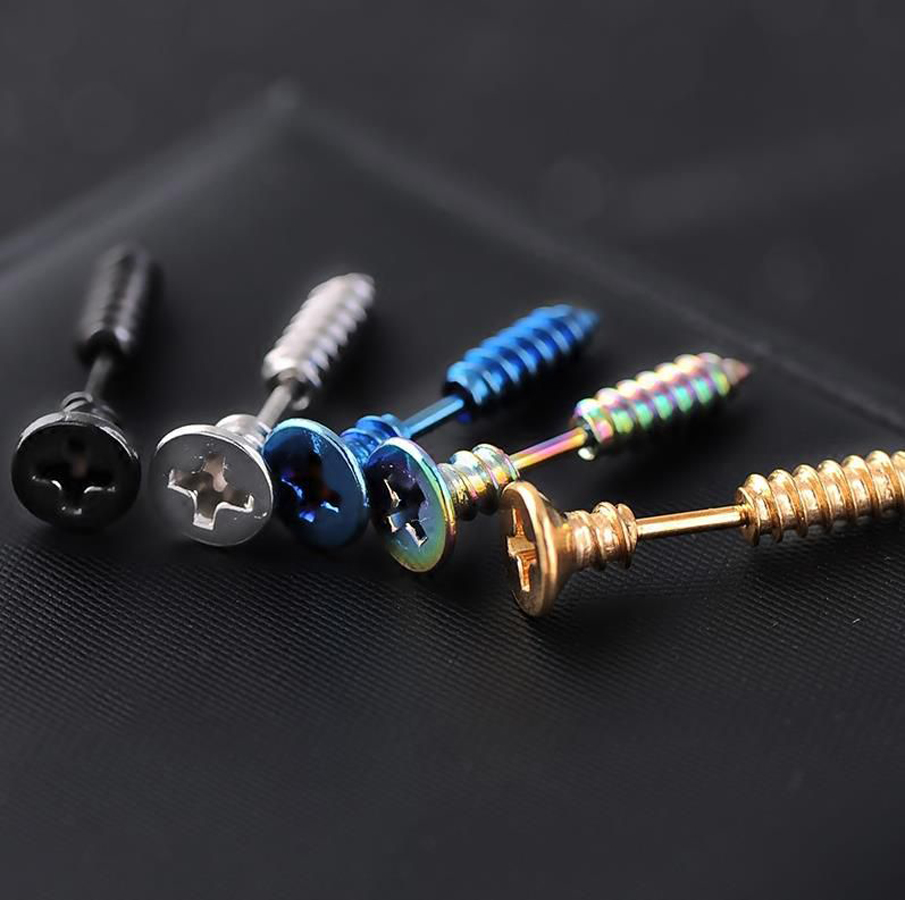 Bông tai ốc vít siêu cool ngầu style Unisex