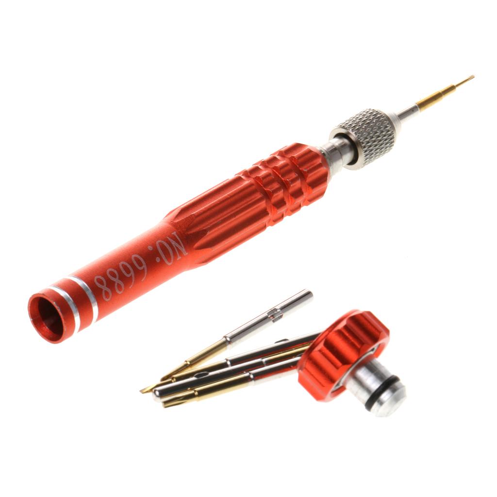 5-in-1 Alloy Steel Magnetic Screwdriver Replace Cell phone Repair Tools Red